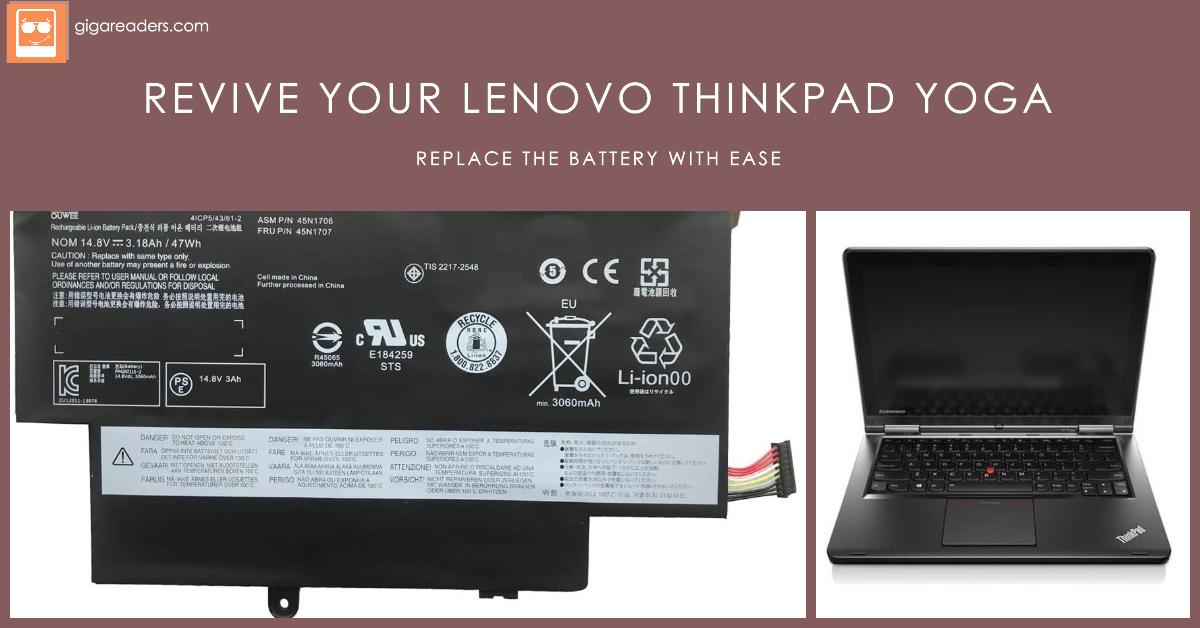 Replacing the Battery in a Lenovo ThinkPad Yoga Laptop